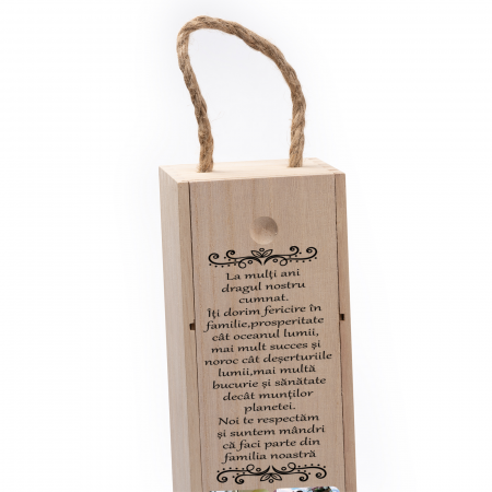 Cutie de vin personalizata cu model cu 3 poze Rude [3]