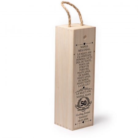 Cutie de vin personalizata cu model cu text Nasi [1]