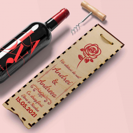 Cutie de vin personalizata cu model si text [1]