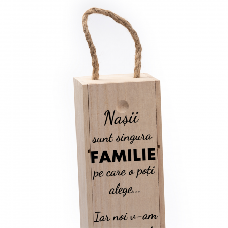 Cutie de vin personalizata cu model NASI cu text [3]