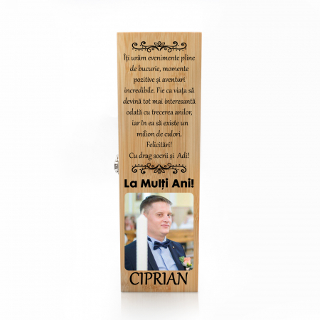 Cutie de vin personalizata Premium cu model La multi ani 3 [0]