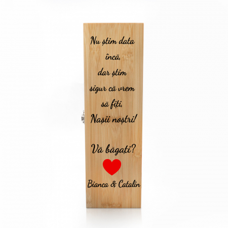 Cutie de vin personalizata Premium cu model NASI cu text 2 [0]