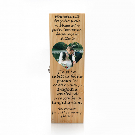 Cutie de vin personalizata Premium cu model Aniversare Casatorie [0]