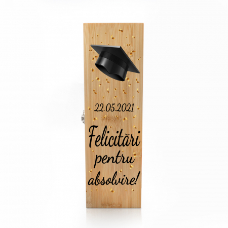 Cutie de vin personalizata Premium cu model absolvire [0]