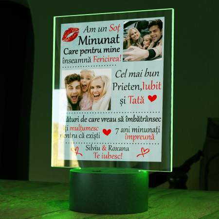 Lampa 3D luminoasa personalizata Spotify cu pentru sot [1]