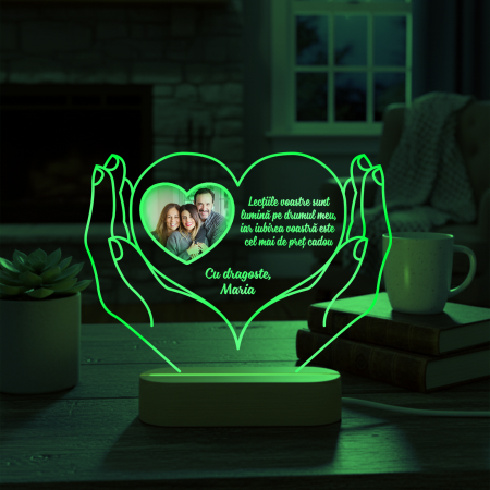 Lampi 3D personalizate - Lampa 3D LED personalizata pentru parinti