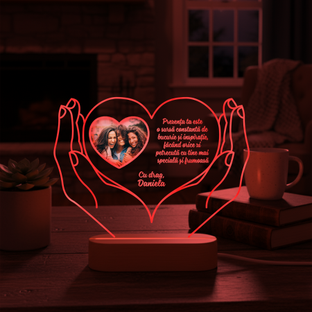 Lampi 3D personalizate - Lampa 3D LED personalizata pentru o persoana draga