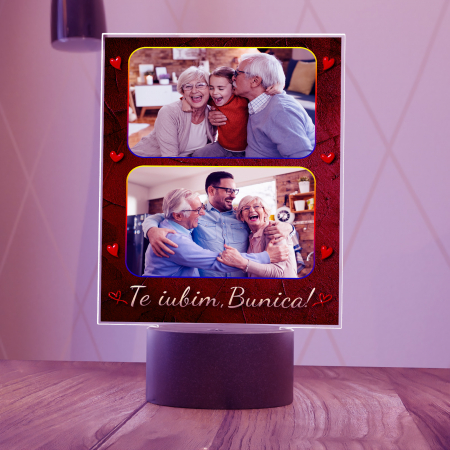 Lampi 3D personalizate - Lampa 3D luminoasa personalizata Pentru Bunici