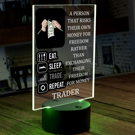 Lampi 3D personalizate - Lampa 3D luminoasa personalizata cu model si text Pentru Brokeri