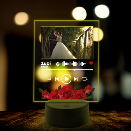 Lampa 3D luminoasa personalizata cu model de Spotify [7]