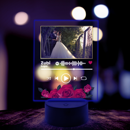 Lampa 3D luminoasa personalizata cu model de Spotify [6]