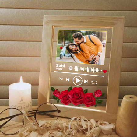 Rama 3D luminoasa personalizata Spotify cu poza [3]