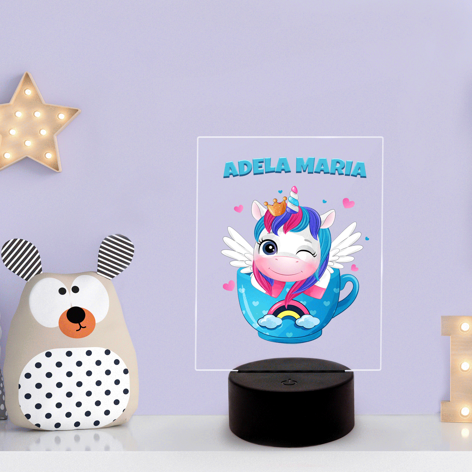 Lampa personalizata 3D Unicorn [1]