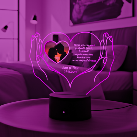 Lampa 3D LED personalizata pentru cupluri [1]