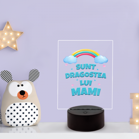 Lampi luminoase personalizate copii - Lampa personalizata 3D Curcubeu