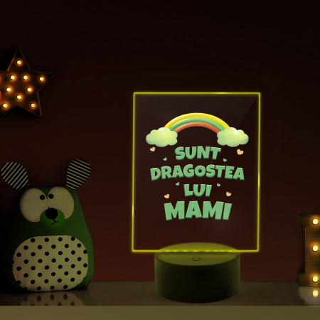 Lampa personalizata 3D Curcubeu [3]