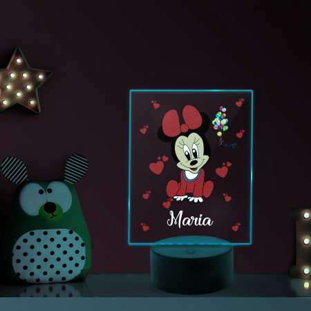 Lampa personalizata 3D Baby Mini mouse [3]