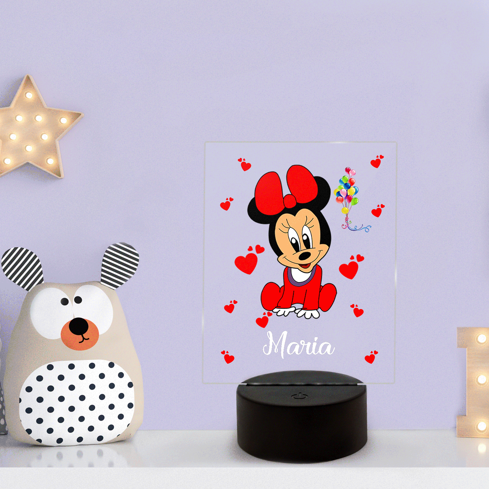 Lampi luminoase personalizate copii - Lampa personalizata 3D Baby Mini mouse