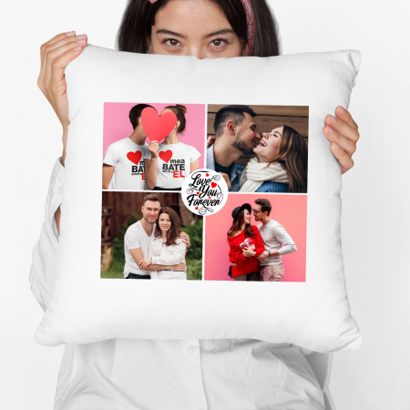 Perna personalizata cu patru poze si model love you forever [4]