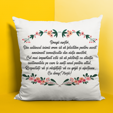 Perne personalizate - Perna personalizata cu text Pentru Nasi,Fini