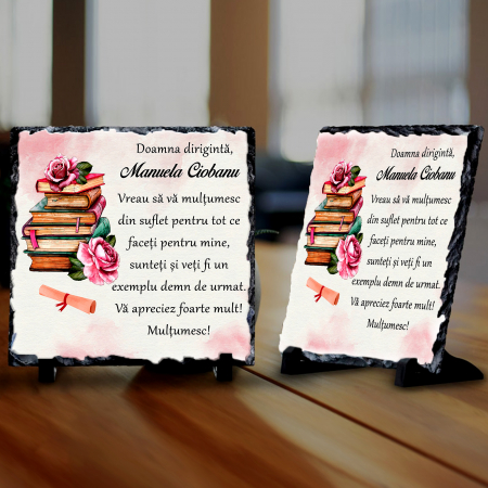 Placa de ardezie personalizata Pentru Doamna Diriginta [1]