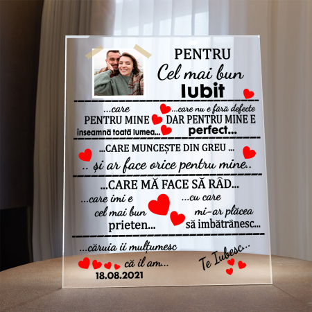 Placheta personalizata pentru cel mai bun iubit [1]