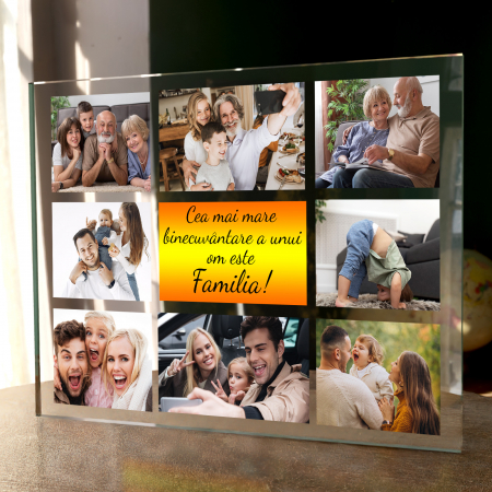 Plachete de sticla acrilica personalizata - Placheta personalizata Pentru intreaga familie