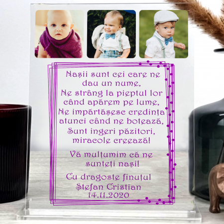 Placheta personalizata text, nume pentru Nasi