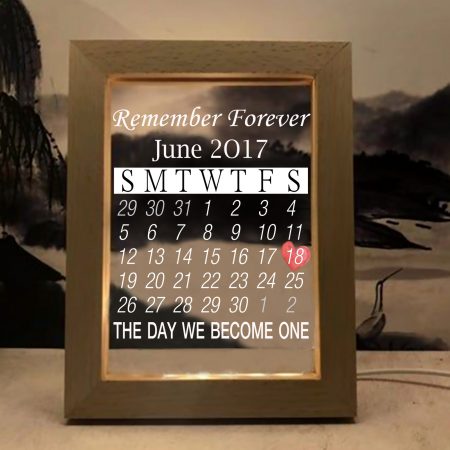 Rame iluminate personalizate - Rama iluminata personalizata modeul cu calendar