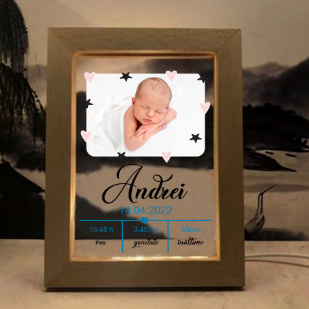 Rama iluminata personalizata model cu poza pentru copii [1]