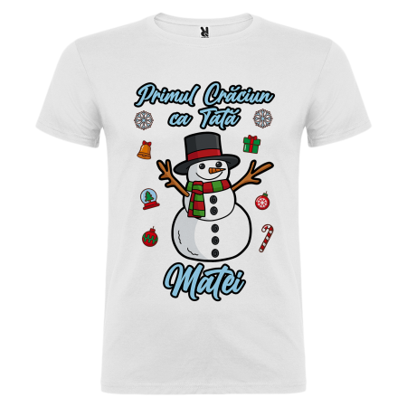 Set 3 tricouri Primul meu Craciun cu Om de Zapada [4]