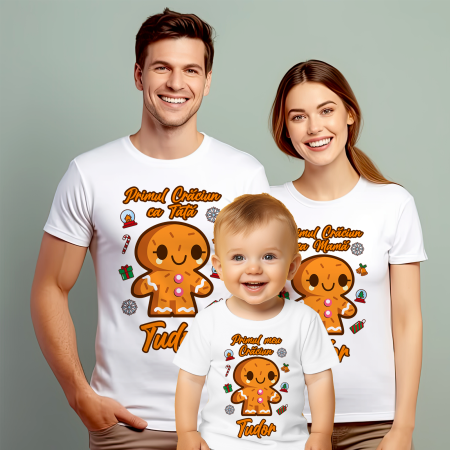 CRACIUN - Set 3 tricouri Primul meu Craciun cu Turta Dulce