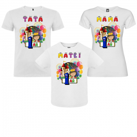 Set de 3 tricouri,mama,tata si copil personalizate cu nume si varsta "Print" [0]