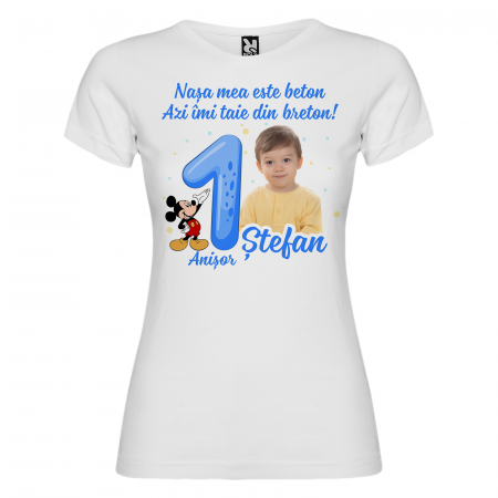 Set de 5 tricouri aniversare pentru parinti,si copil, personalizate cu nume, varsta, mesaj si poza.``Am un anisor si scap de motisor`` [4]