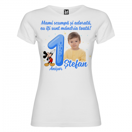 Set de 5 tricouri aniversare pentru parinti,si copil, personalizate cu nume, varsta, mesaj si poza.``Am un anisor si scap de motisor`` [2]