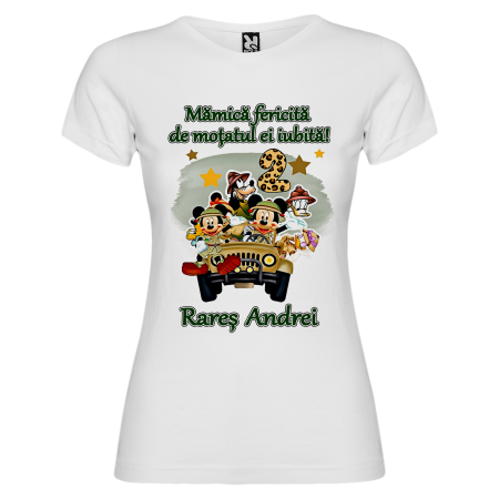 Set de 5 tricouri personalizate pentru nasi, parinti si copil Mickey Safari [4]