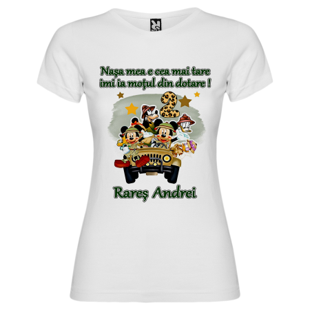 Set de 5 tricouri personalizate pentru nasi, parinti si copil Mickey Safari [6]