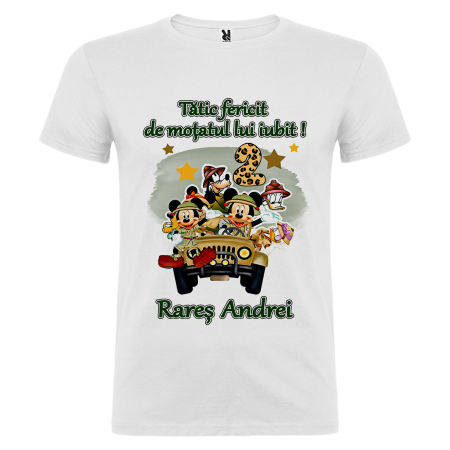 Set de 5 tricouri personalizate pentru nasi, parinti si copil Mickey Safari [5]