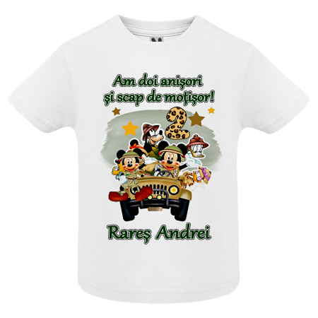Set de 5 tricouri personalizate pentru nasi, parinti si copil Mickey Safari [3]