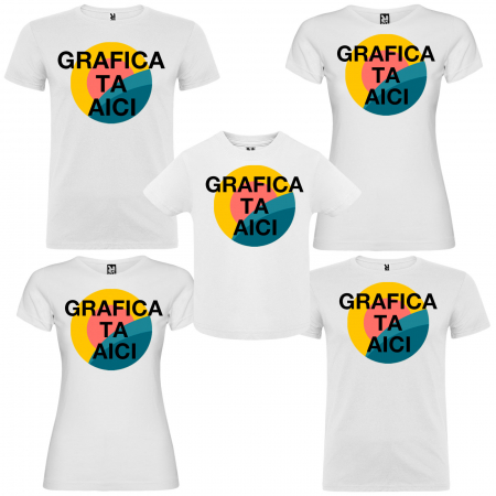Set de 5 tricouri aniversare pentru nasi,parinti si copil,personalizate cu model [2]