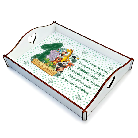 Set de 5 tricouri aniversare pentru nasi,parinti si copil,personalizate cu nume Jungla [7]