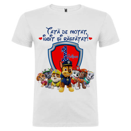 Set de 5 tricouri personalizate pentru nasi, parinti si copil Paw Patrol Logo [5]