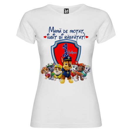 Set de 5 tricouri personalizate pentru nasi, parinti si copil Paw Patrol Logo [4]