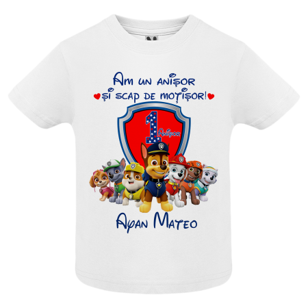 Set de 5 tricouri personalizate pentru nasi, parinti si copil Paw Patrol Logo [3]