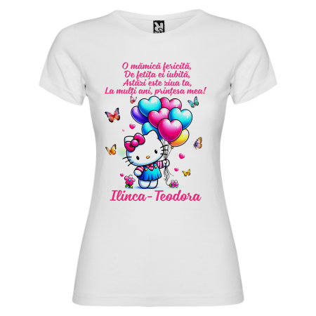Set de 5 tricouri personalizate pentru nasi, parinti si copil Hello Kitty [4]