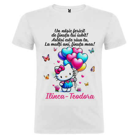Set de 5 tricouri personalizate pentru nasi, parinti si copil Hello Kitty [7]