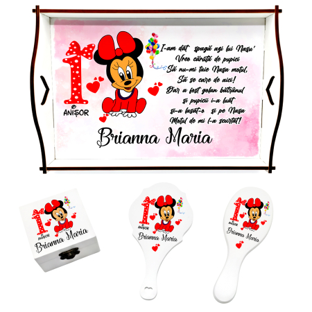 Set de 5 tricouri personalizate pentru nasi, parinti si copil Baby Minnie [3]