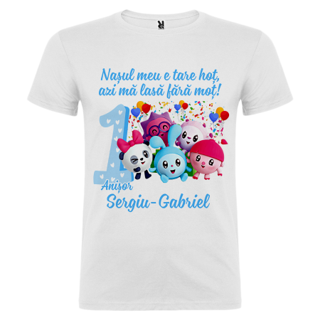 Set de 5 tricouri personalizate pentru nasi, parinti si copil  Baby Riki [7]