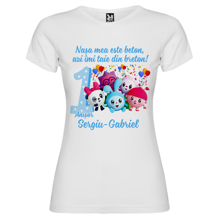 Set de 5 tricouri personalizate pentru nasi, parinti si copil  Baby Riki [6]
