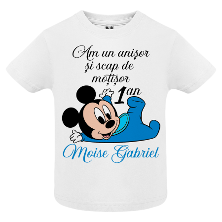 Set de 5 tricouri personalizate pentru nasi, parinti si copil Baby Mickey [3]